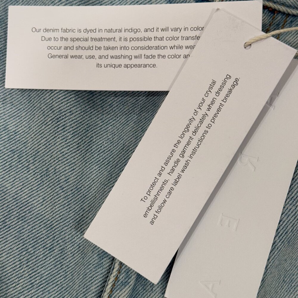 AREA wide-leg crystal jeans - Picture 9 of 14